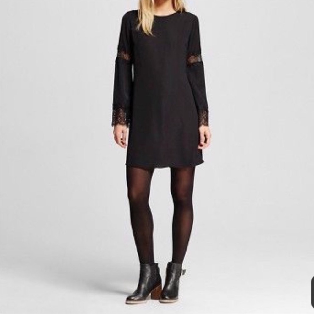 Mossimo bell sleeve black lace dress